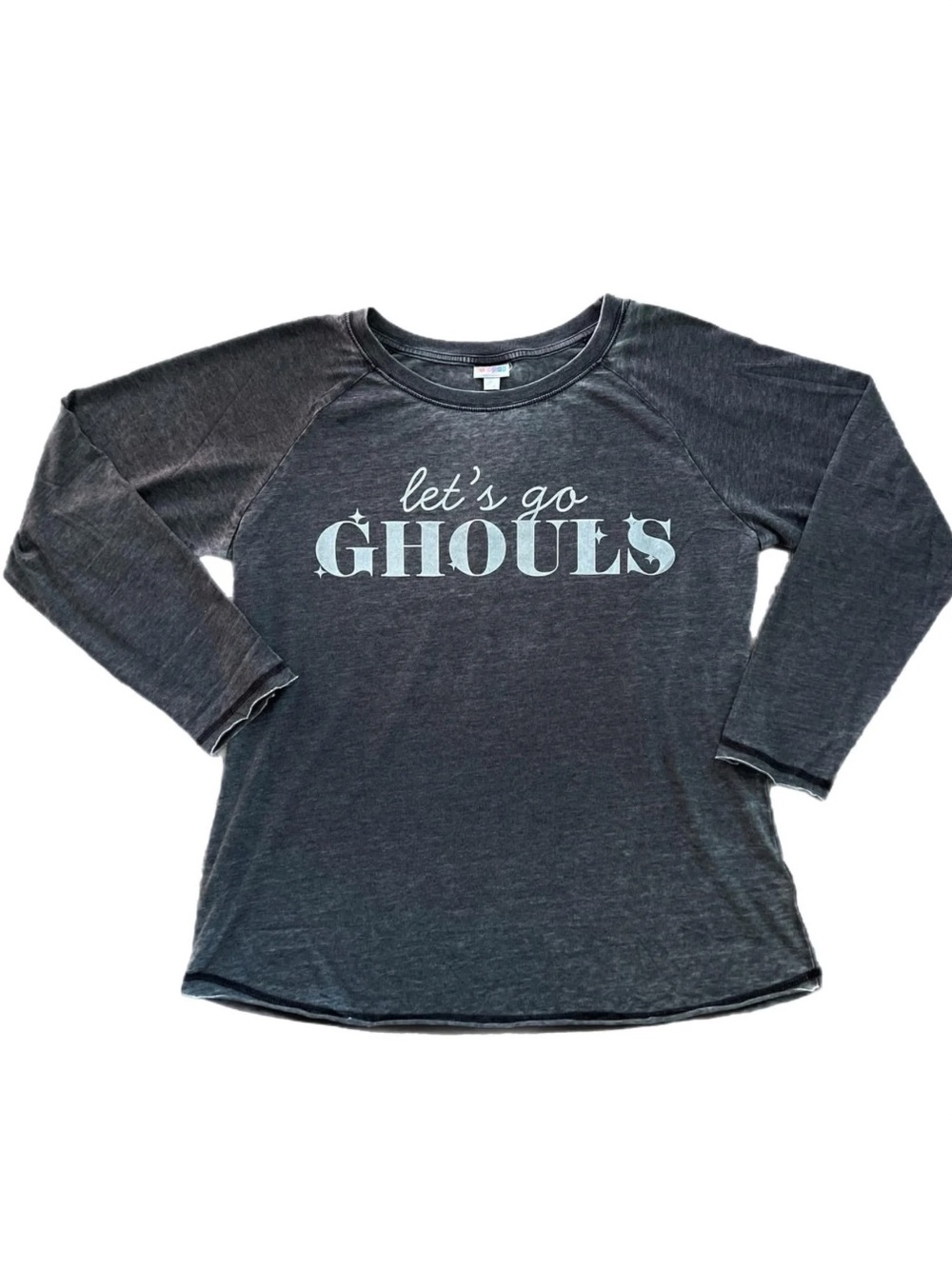 LuLaRoe Julie Charcoal 'let's go GHOULS' Long Sleeve Tee